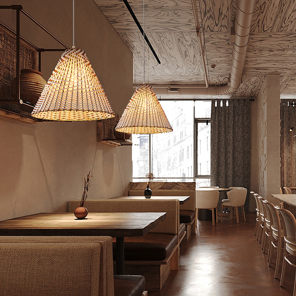 Hintwell - Handwoven Rattan Hanging Light