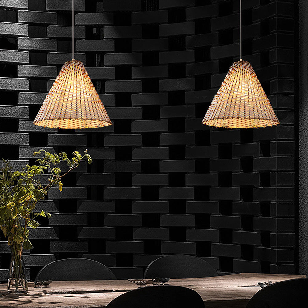 Hintwell - Handwoven Rattan Hanging Light