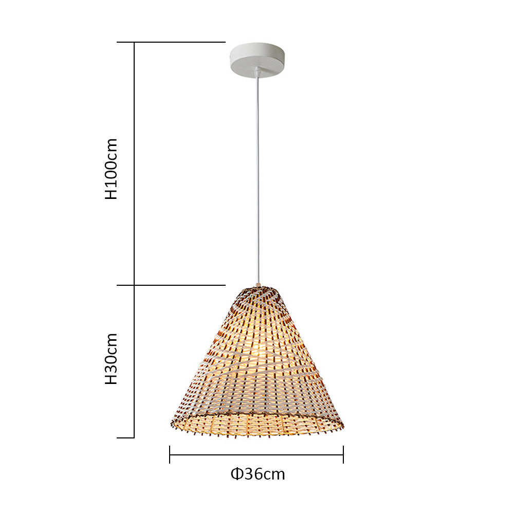 Hintwell - Handwoven Rattan Hanging Light