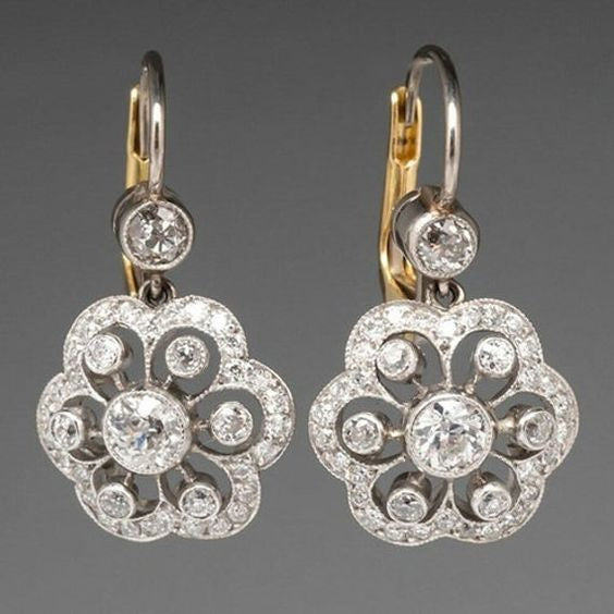 Chandrelle - Vintage Crystal Mandala Earrings