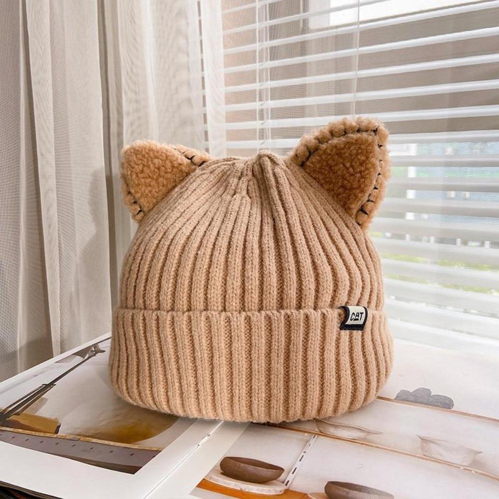 CozyCat Beanie - Trendy Knit Hat with Cat Ears