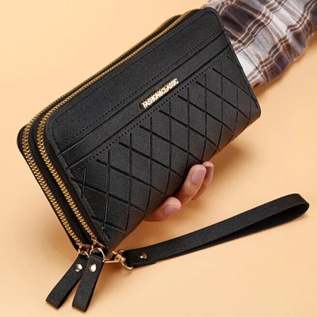 SleekWallet - Quilted Wristlet Wallet for Everyday Essentials