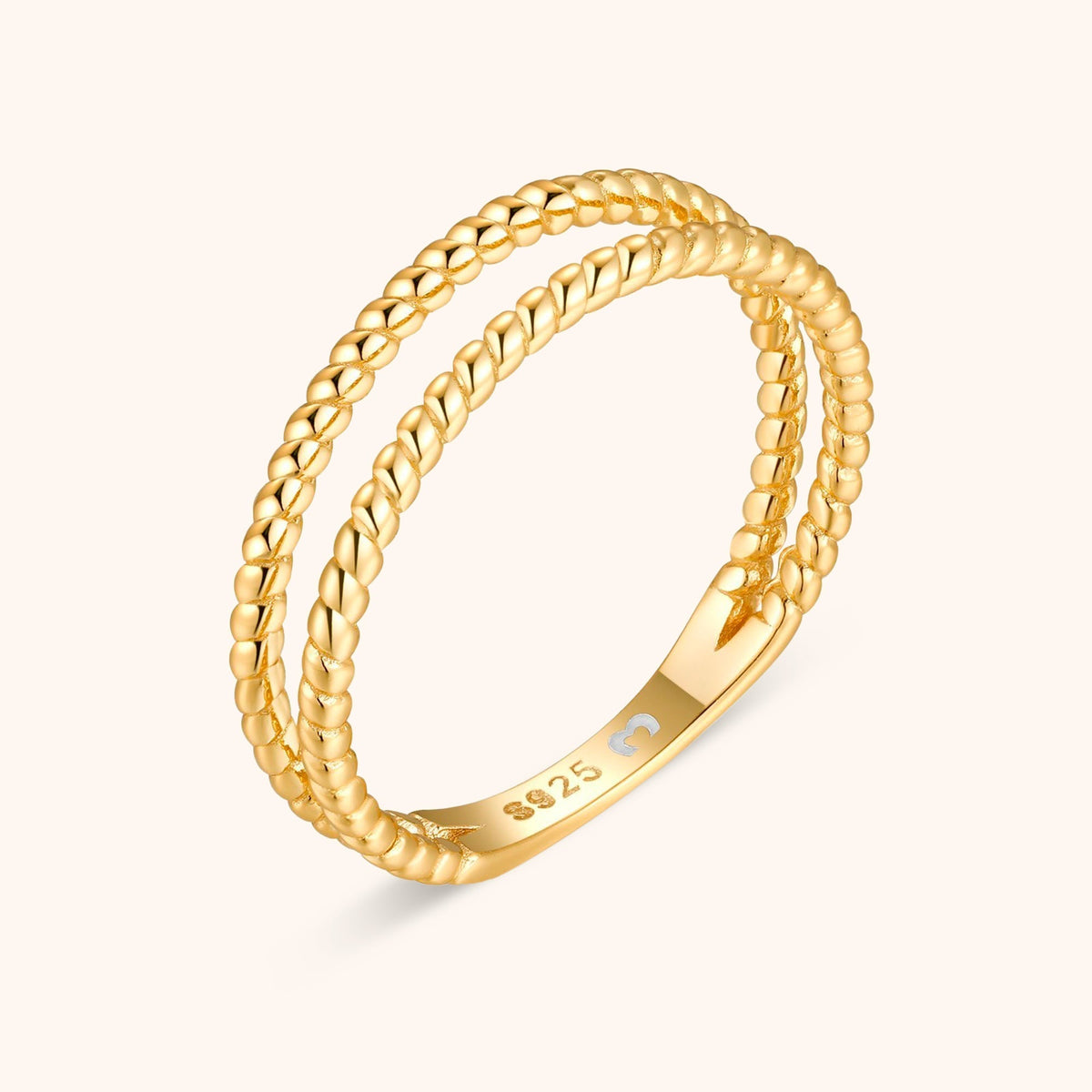 Lina - Woven Double Band Ring