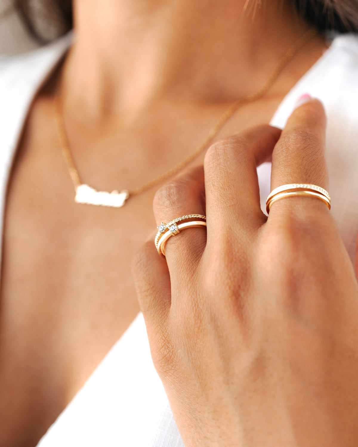 Sienna Double Zirconia Ring - Elegant Sparkle in Sterling Silver