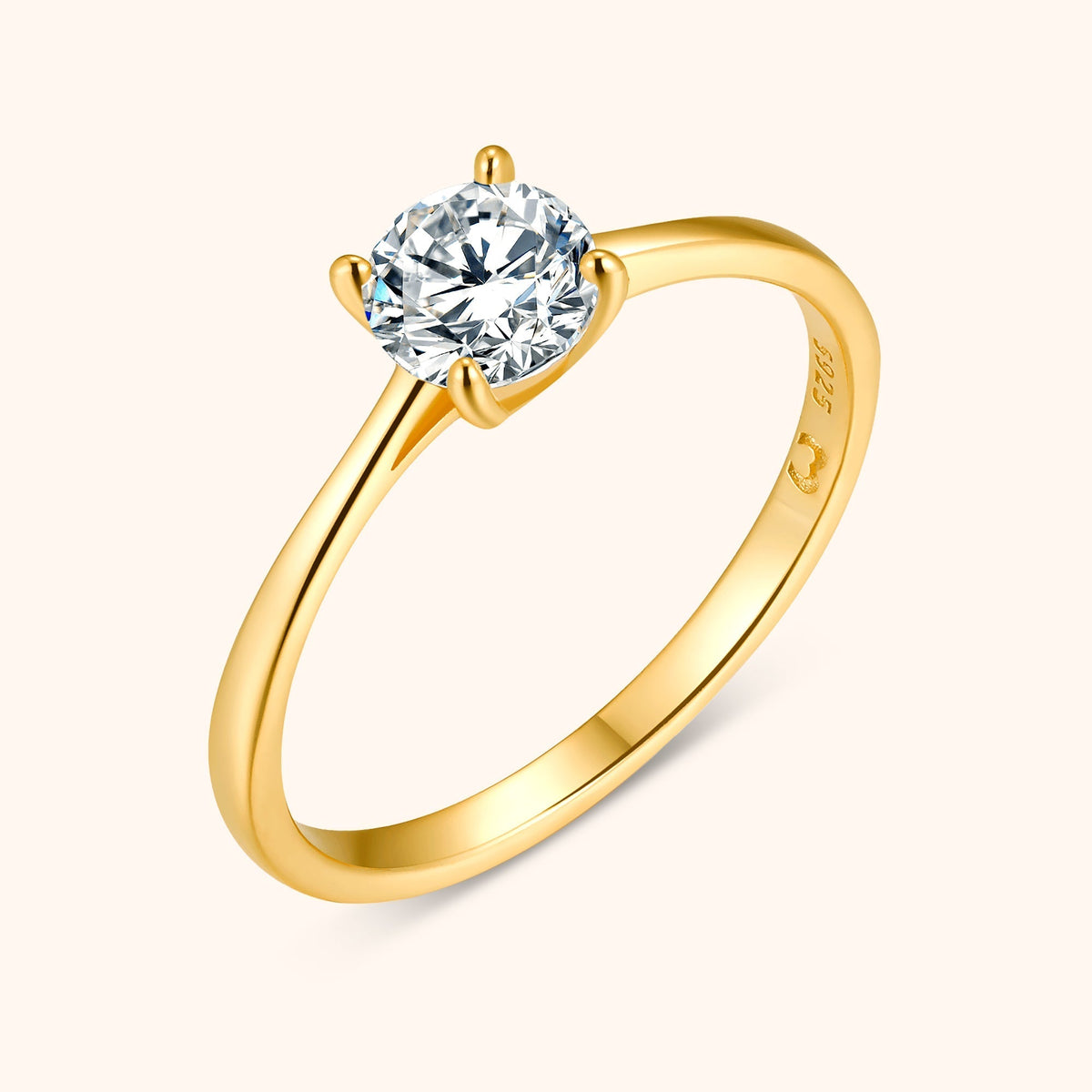 Elena - Exquisite Solitaire Zirconia Ring for Timeless Elegance