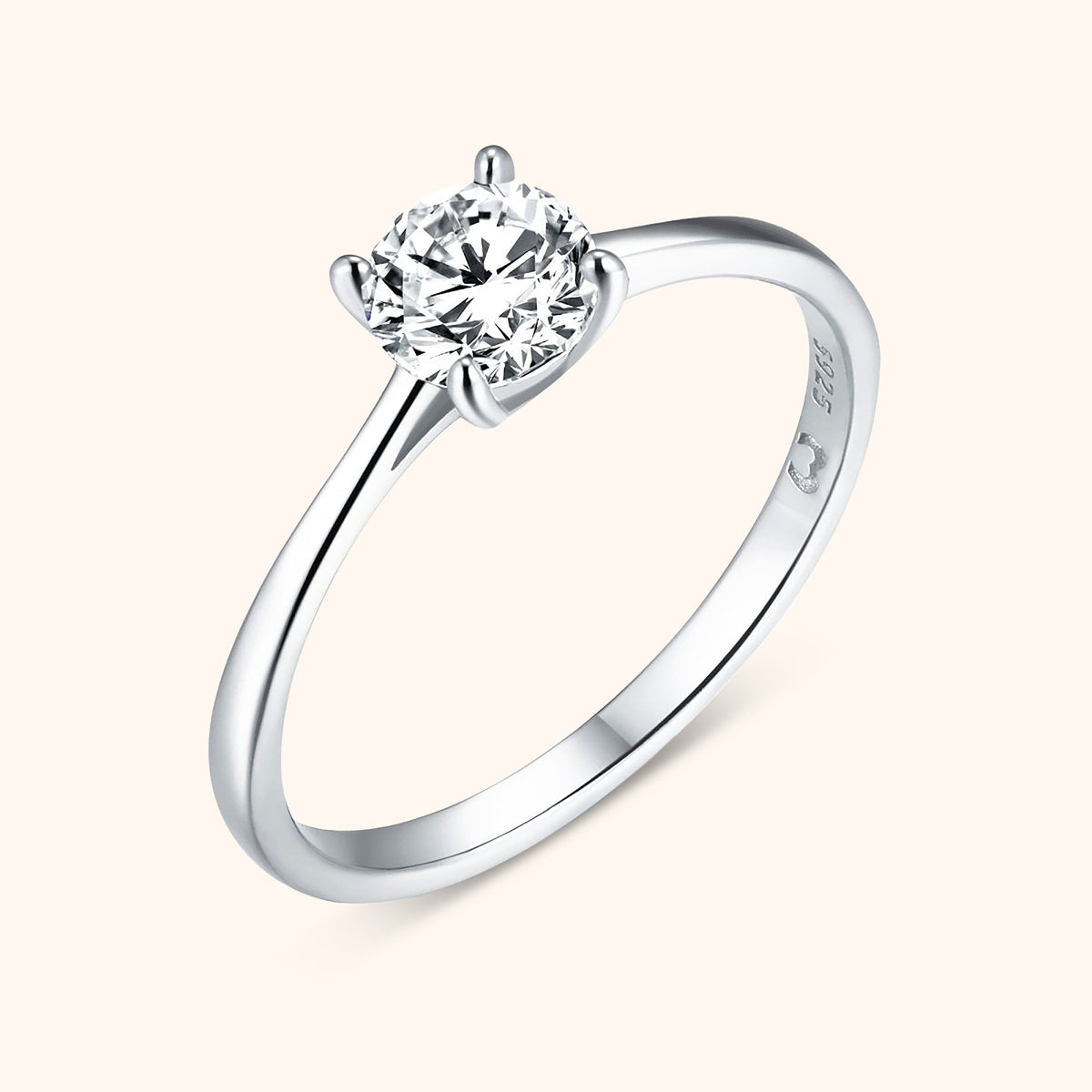 Elena - Exquisite Solitaire Zirconia Ring for Timeless Elegance