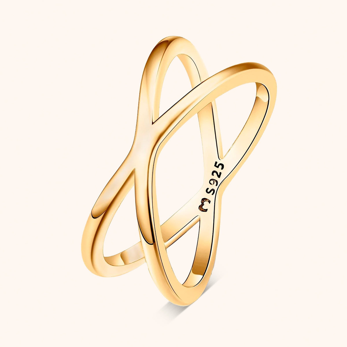 Calindra - Elegant Double Cross Ring in Sterling Silver