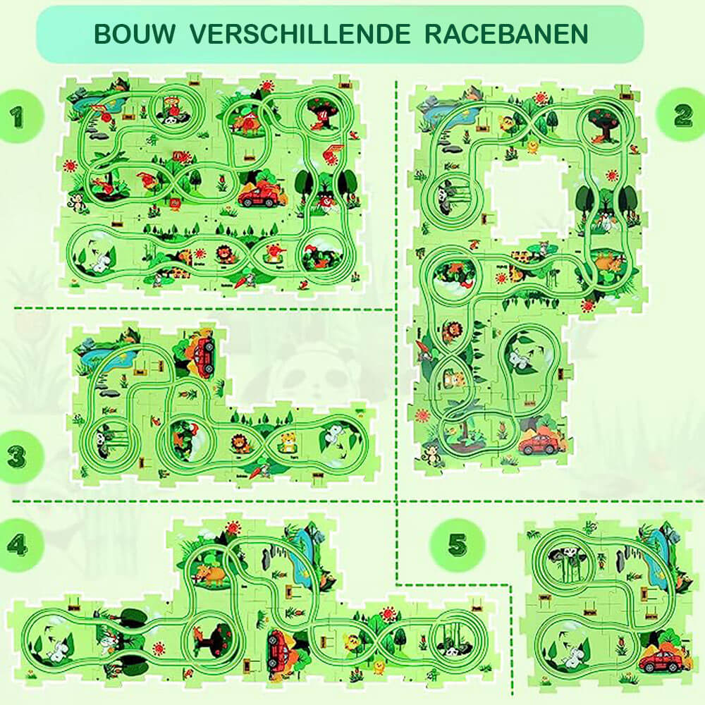 CreativeTrack Puzzle - Build-Your-Own Race Track for Kids