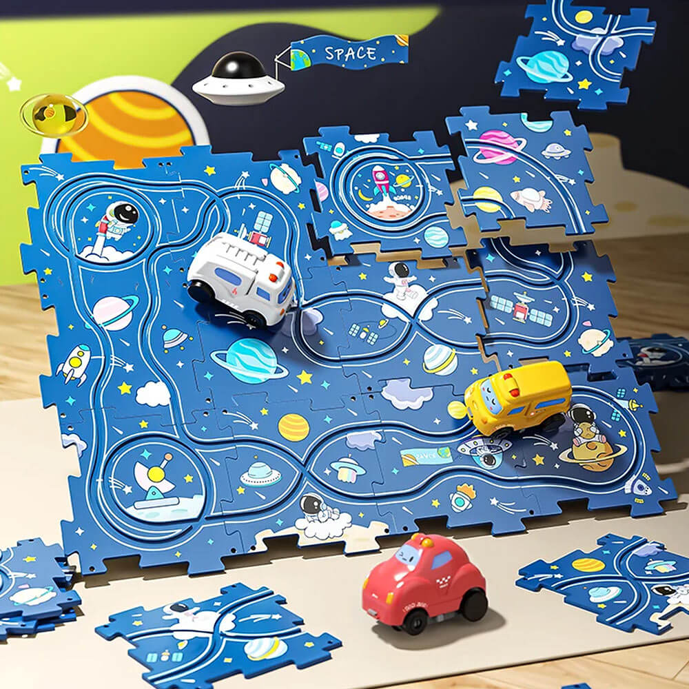 CreativeTrack Puzzle - Build-Your-Own Race Track for Kids