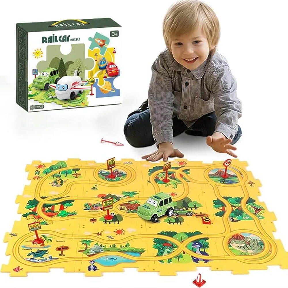 CreativeTrack Puzzle - Build-Your-Own Race Track for Kids