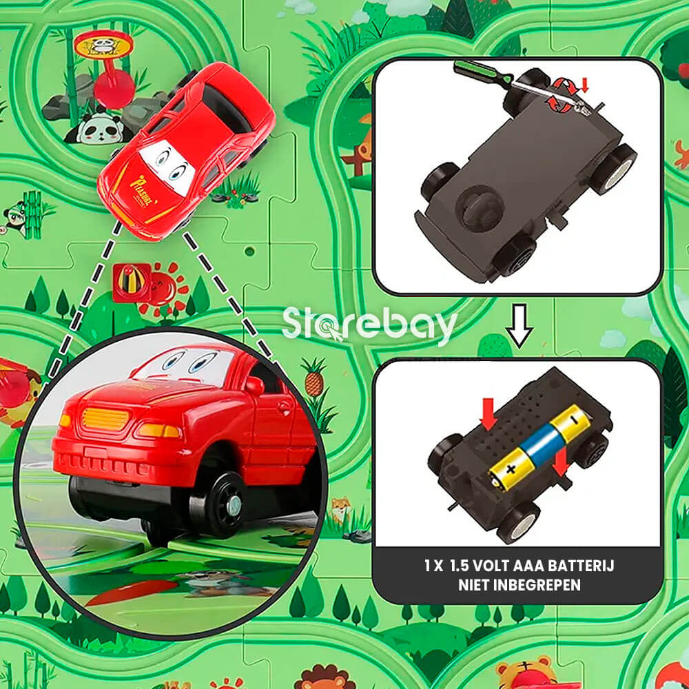 CreativeTrack Puzzle - Build-Your-Own Race Track for Kids