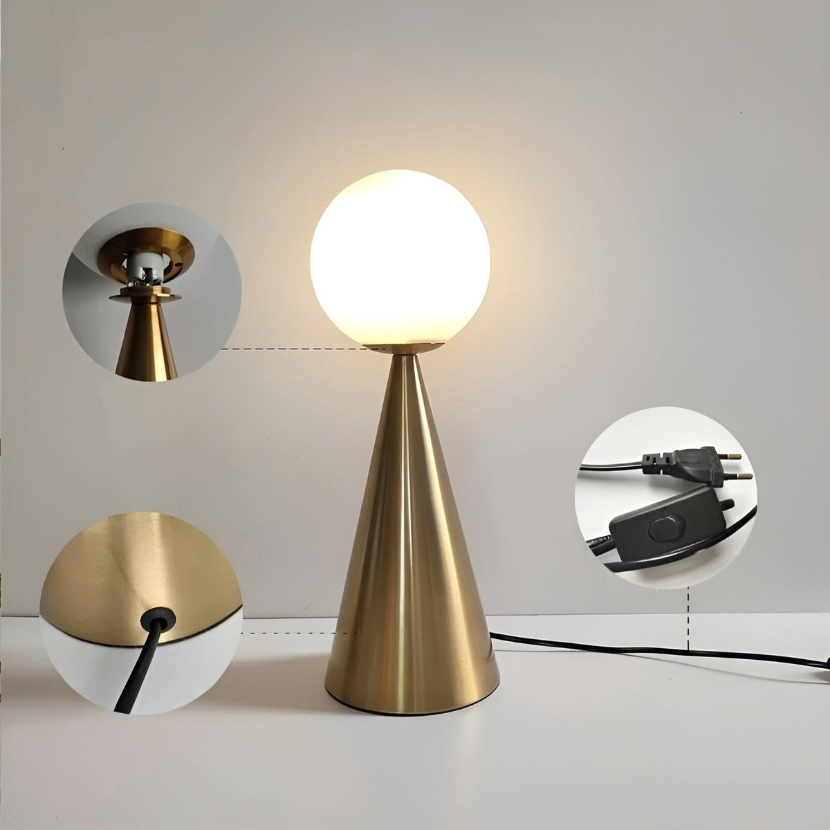 Falworth - Modern Glass Cone Lamp