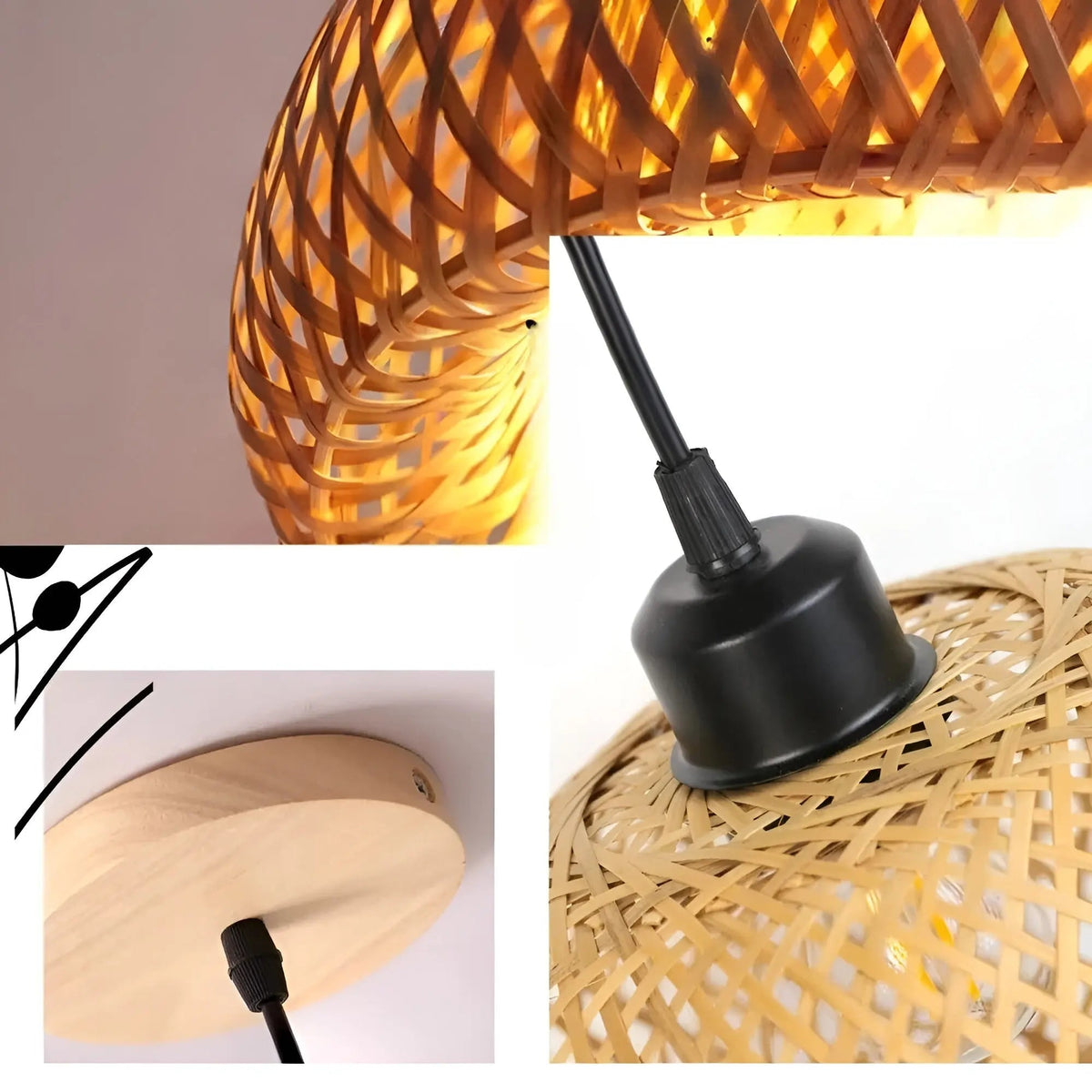 Kavendish - Handwoven Rattan Pendant Ceiling Light