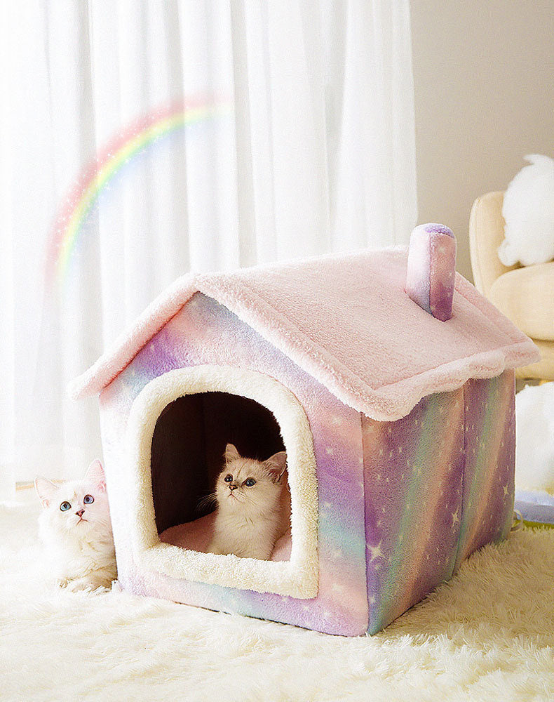 FluffyHaven - Cozy Pet House for Cats and Dogs
