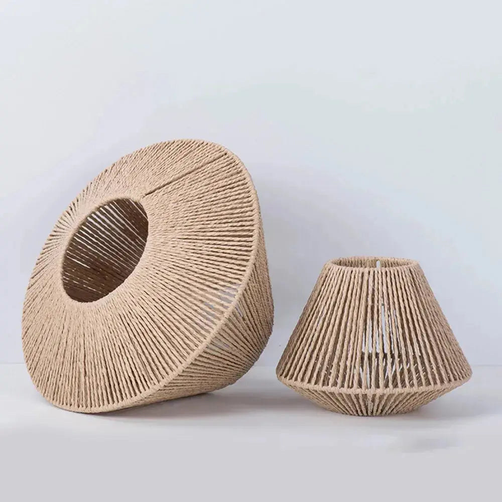 RusticRays - Handwoven Rattan Pendant Light