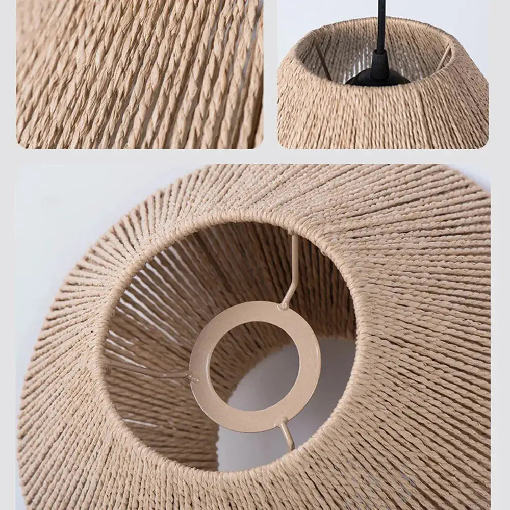 RusticRays - Handwoven Rattan Pendant Light