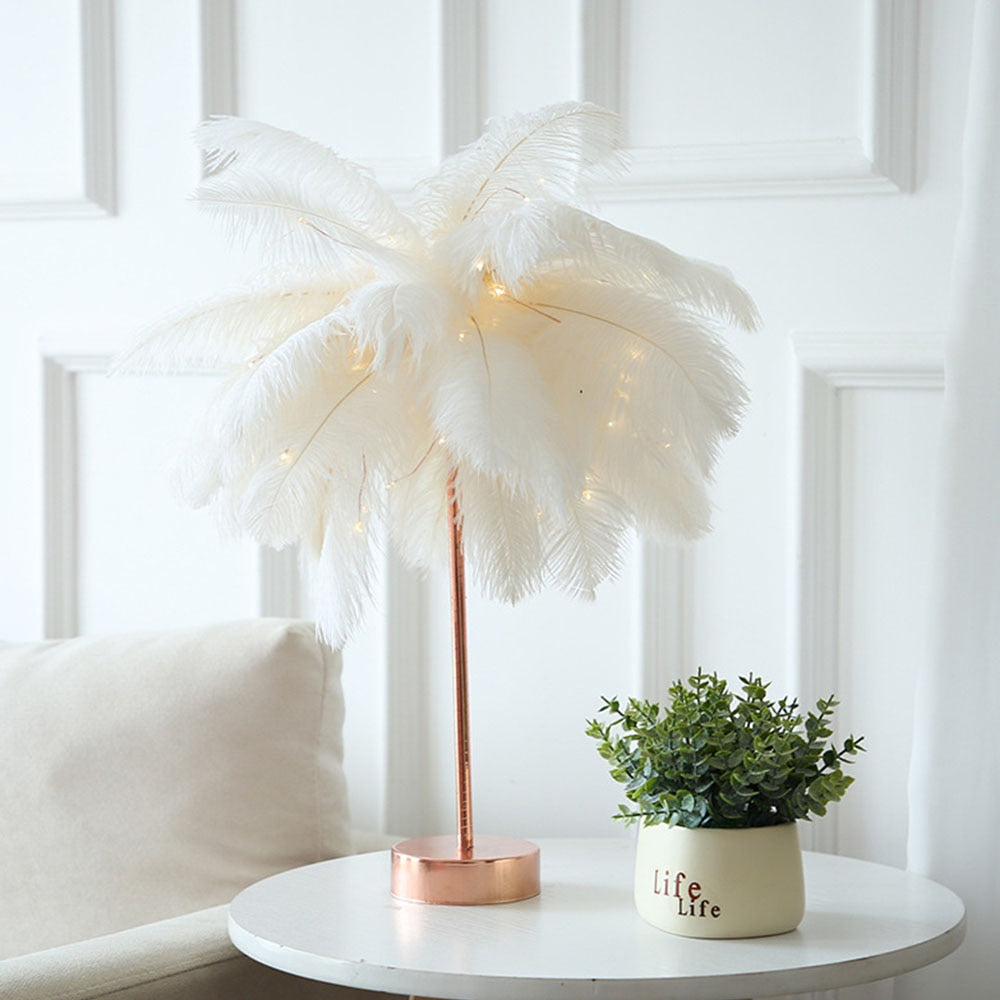 OstrichGlow Nightlight - Unique Ambient Lamp with Pink Base