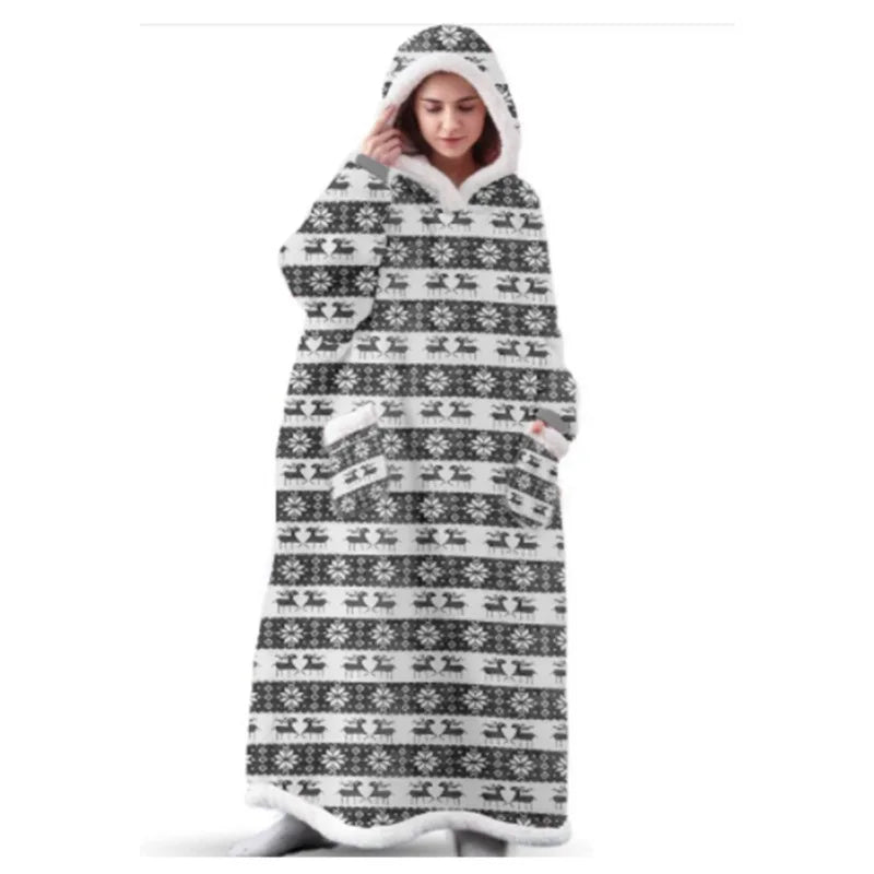 SleeveSnug - Oversized Flannel Blanket Sweatshirt