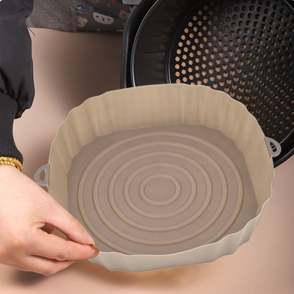 SiliconFry Tray - Reusable Air Fryer Liner, Dishwasher Safe
