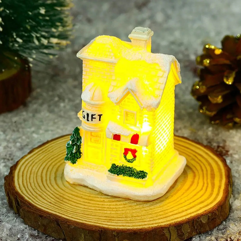 Gibsona - LED Miniature Christmas Village Houses Set