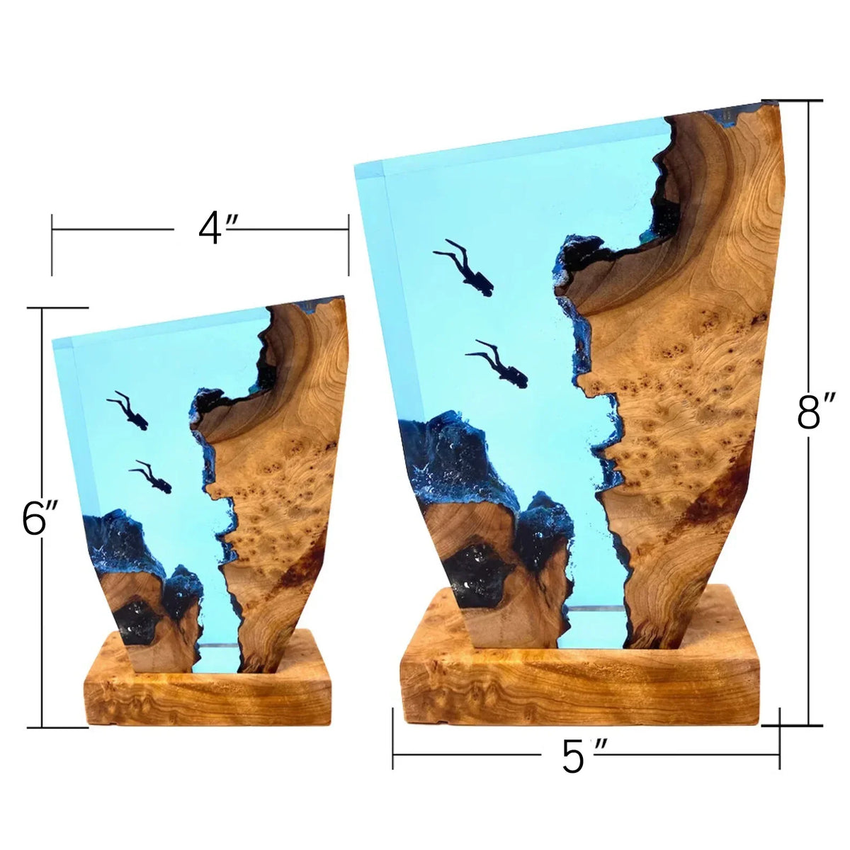 Lozgate - Blue Epoxy Resin Night Light