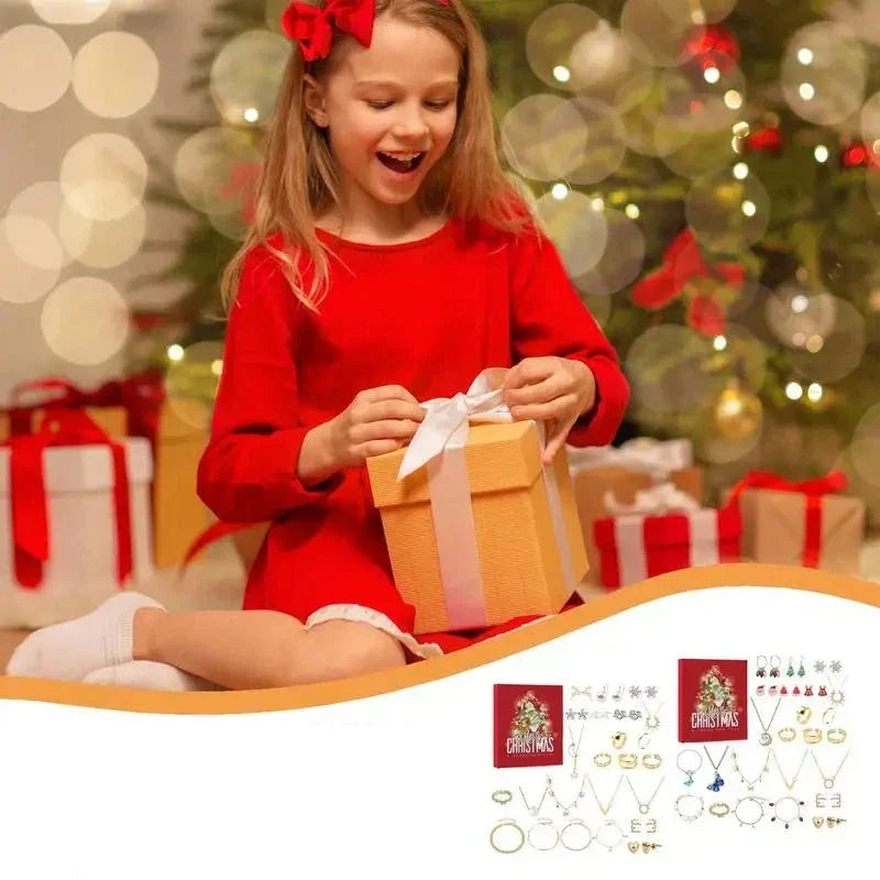 SparkleJoy Advent Calendar - 24 Days of Jewelry Surprises for Kids