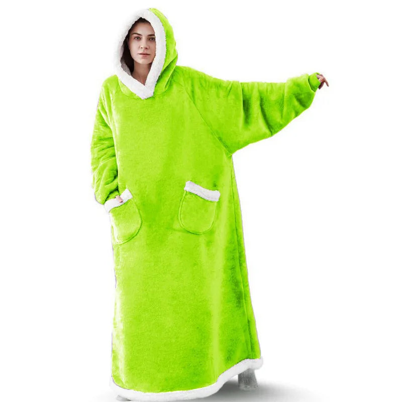 SleeveSnug - Oversized Flannel Blanket Sweatshirt