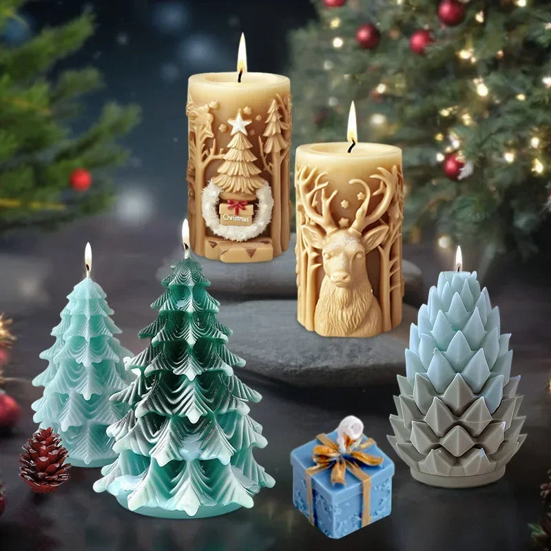 Paxmoor - Silicone Candle Mold For Festive Candles