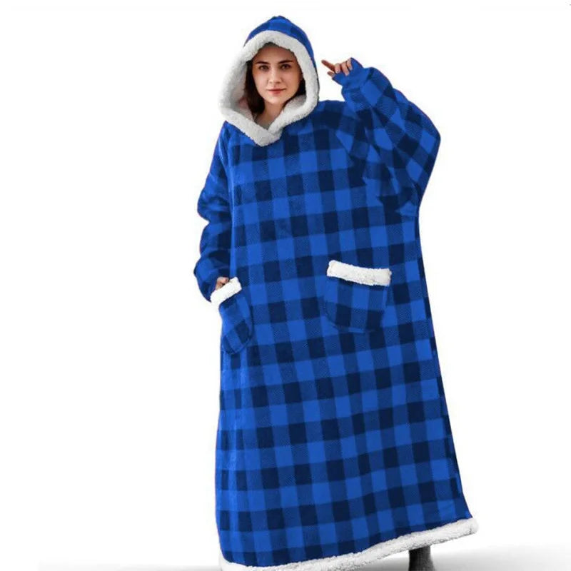 SleeveSnug - Oversized Flannel Blanket Sweatshirt
