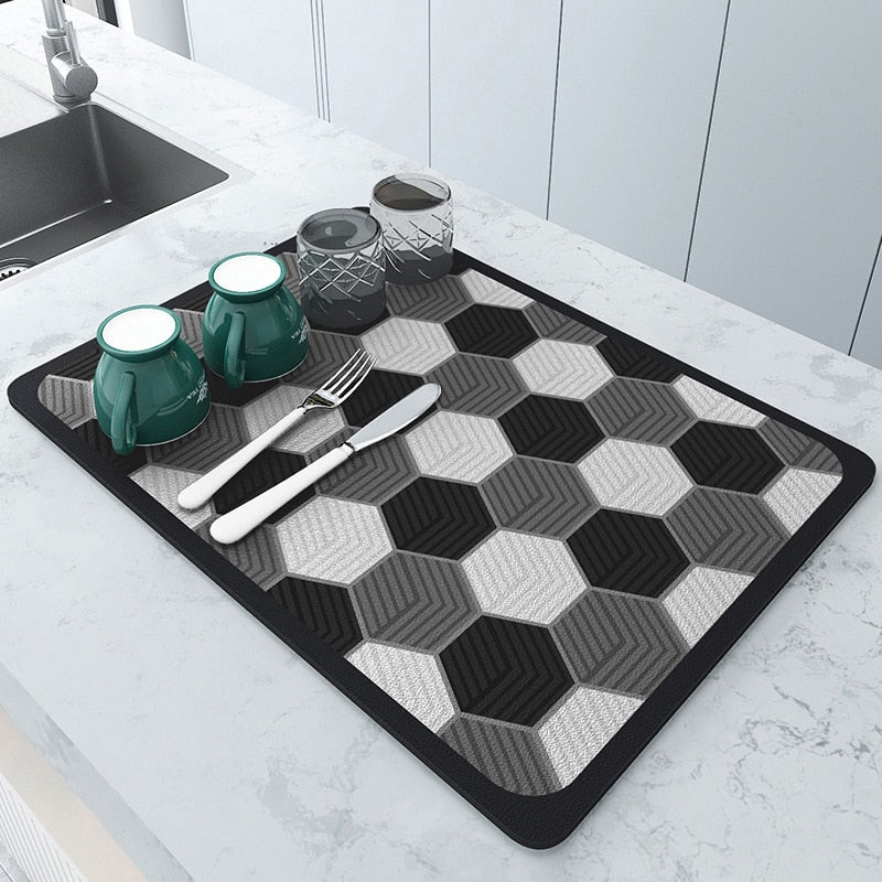 AbsorpTowel Mat - Non-Slip Ultra-Absorbent Dish Drying Mat
