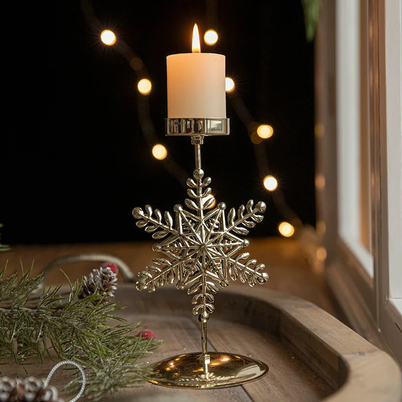 ReedSpruce - Gilded Star and Tree Candle Holder