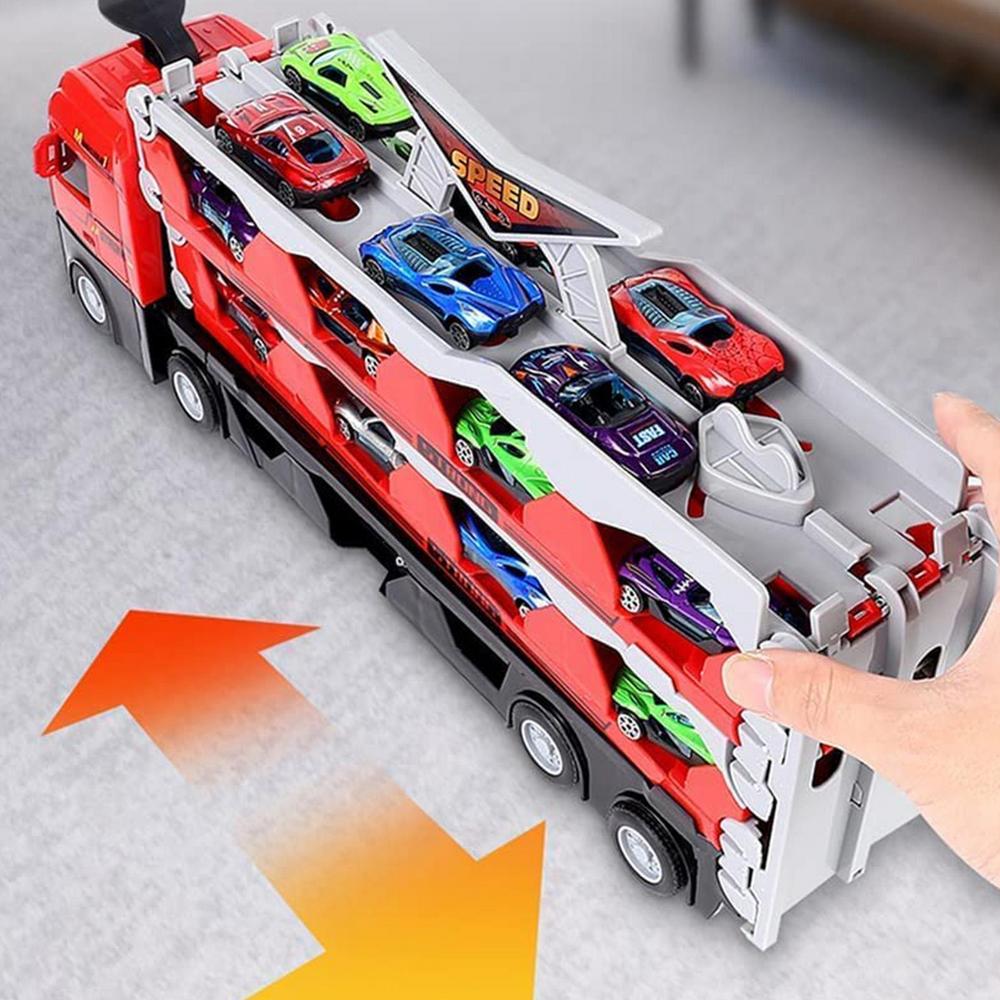 MegaTransporter - Toy Trailer Truck with Mini Cars