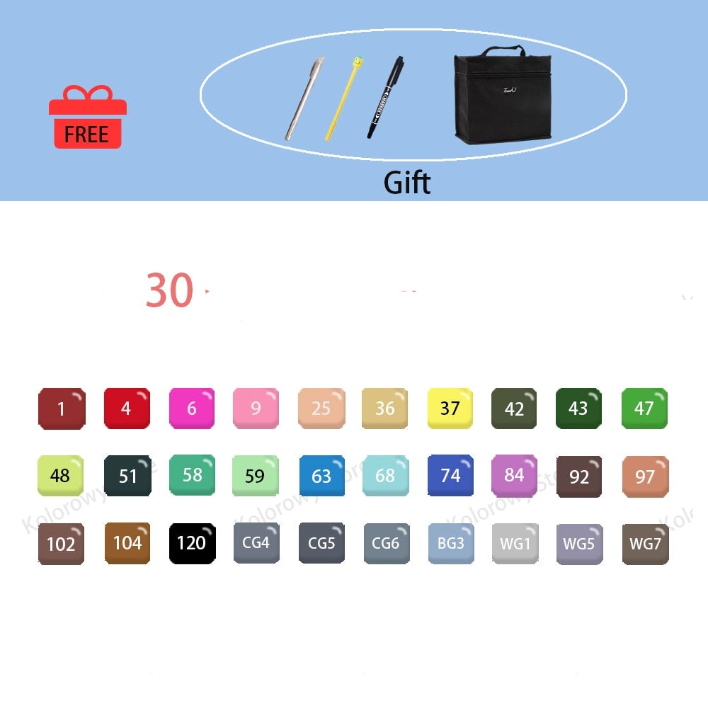 MangaMarkers - Dual Tip Art Markers for Creative Drawing