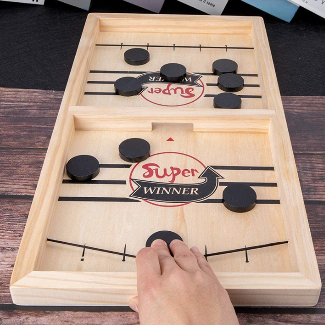 WoodStrike - Wooden Tabletop Hockey Game for Families