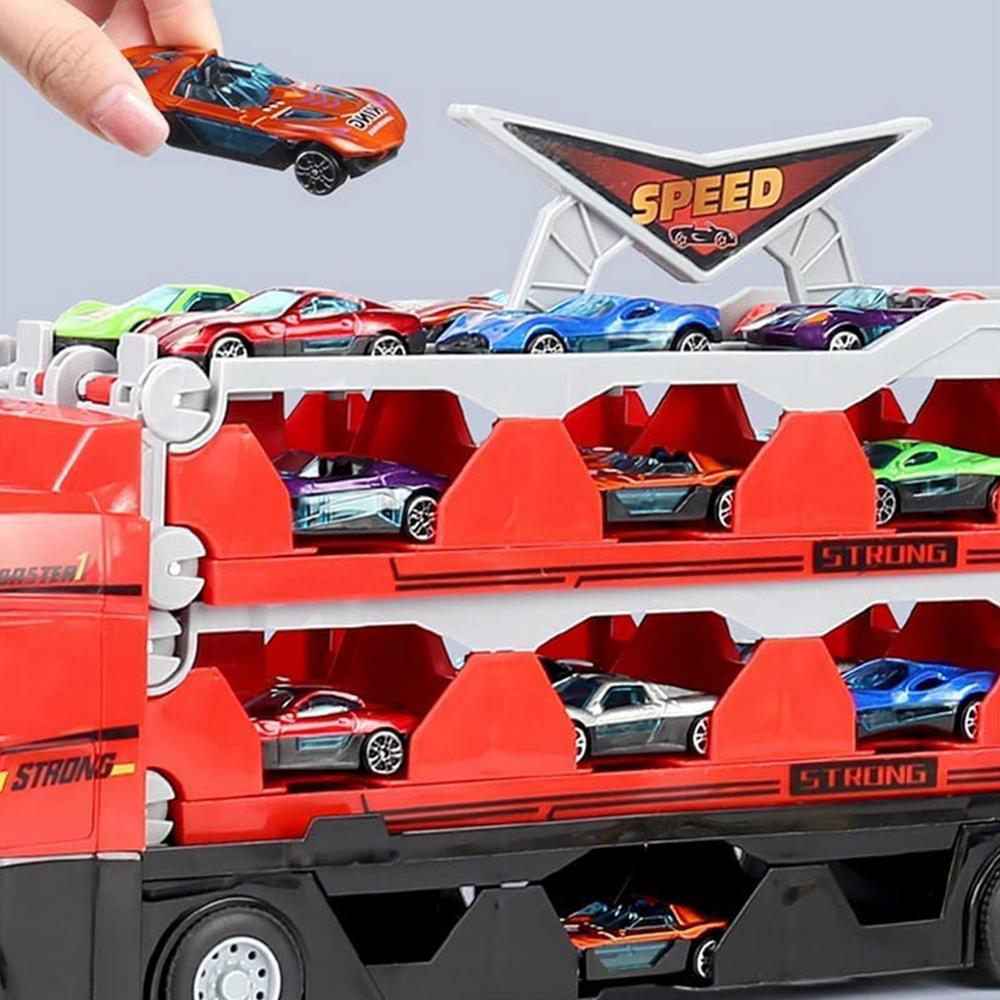 MegaTransporter - Toy Trailer Truck with Mini Cars