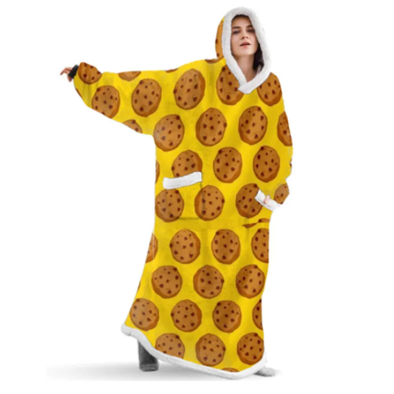 SleeveSnug - Oversized Flannel Blanket Sweatshirt
