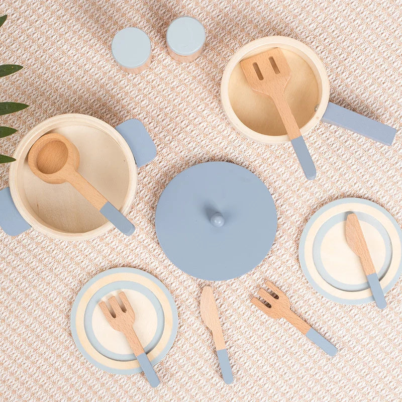 MiniCook Set - Wooden Kitchen Playset for Kids