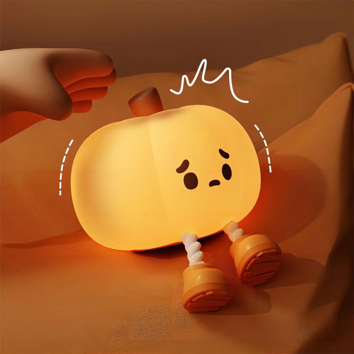 GlowPumpkin Light - Warm Glow Nightlight for Kids' Bedrooms