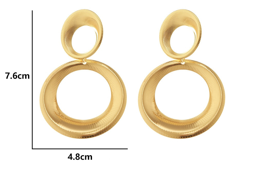Bunorbit - Gold Circle Earrings for a Bold Statement Look