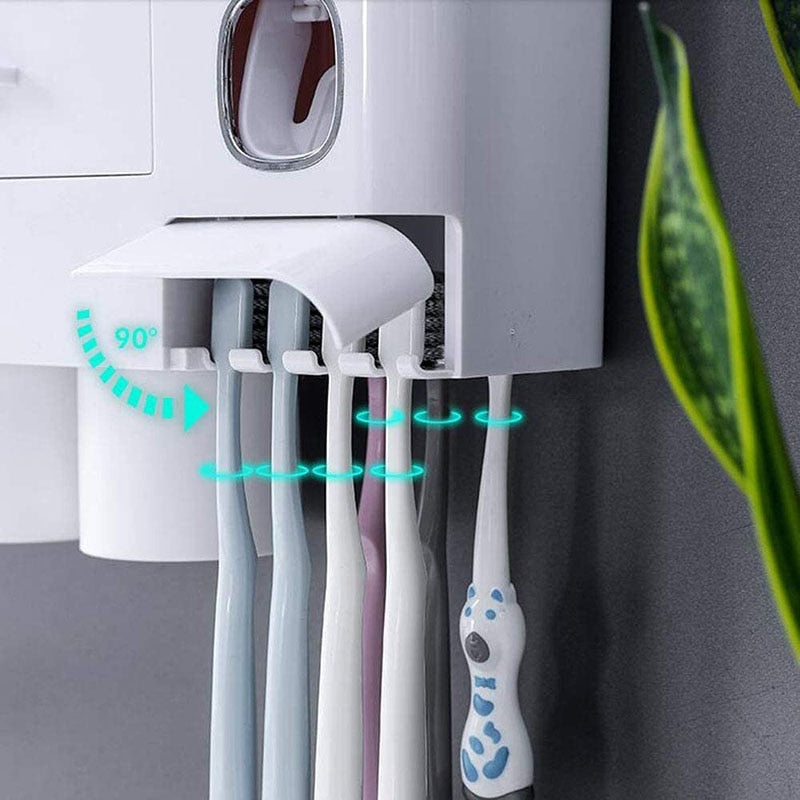 SmartCare Essentials - Bathroom Organizer with Toothpaste Dispenser