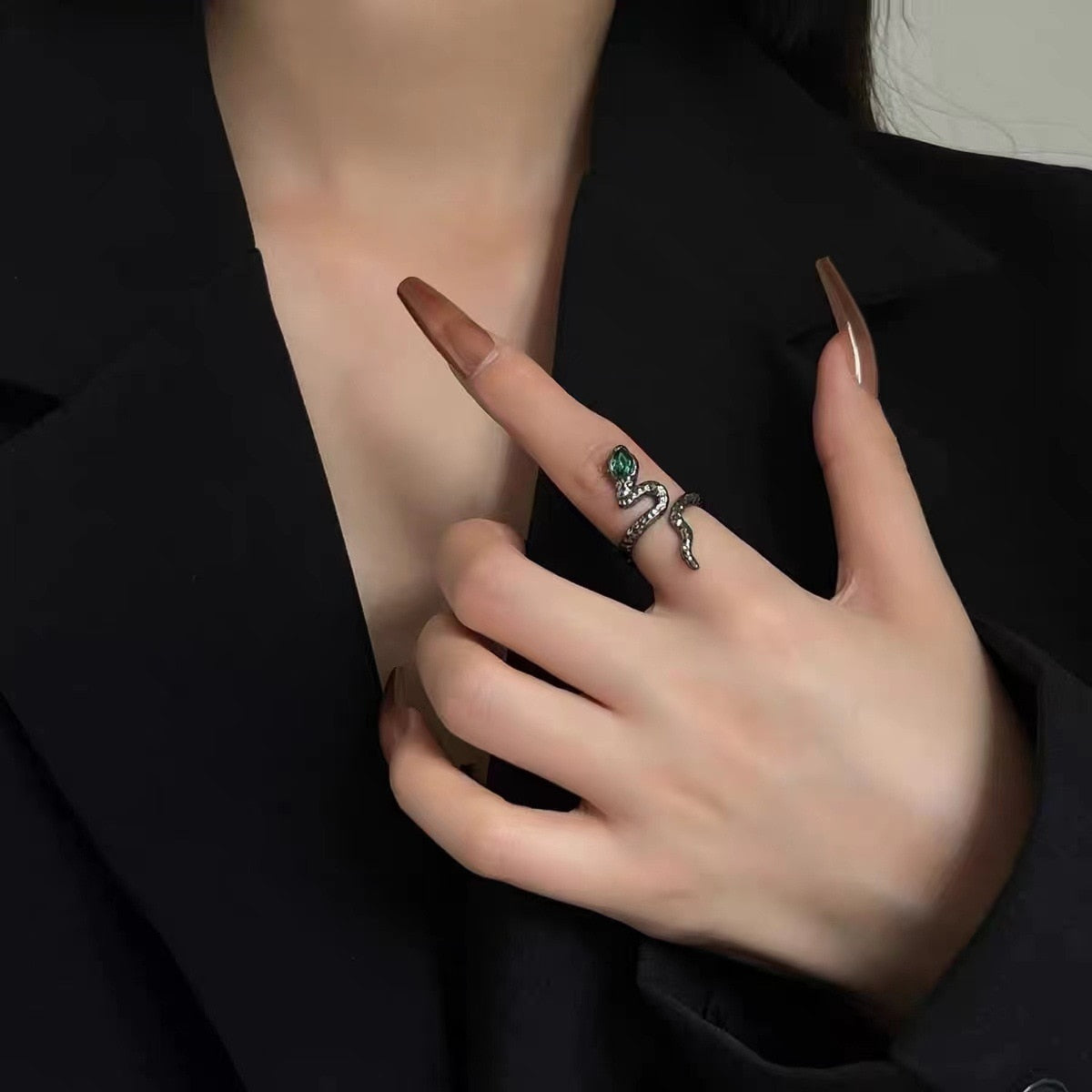 Bendrix Snake Ring - Elegant Statement Design