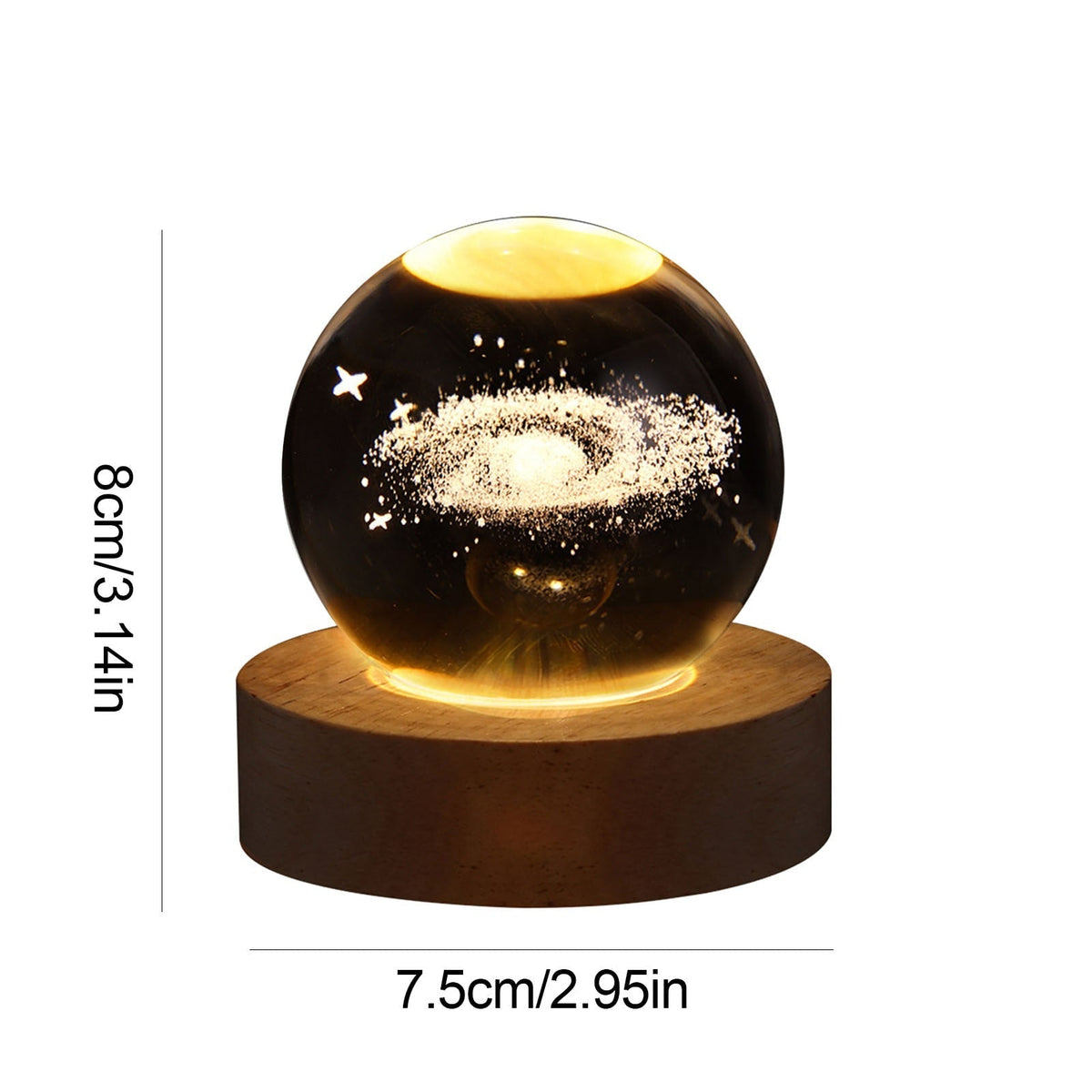 Crystal Light Ball - Enchanting Glass Ambiance Light for Your Home