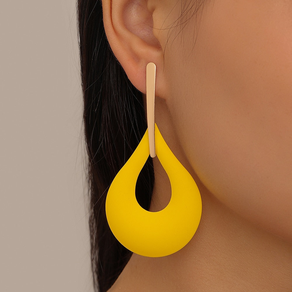 Dyvella - Vibrant Lightweight Color Drop Statement Earrings