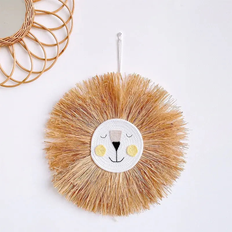 CuteWall Art - Cute Rattan Animal Wall Decor for the Nursery