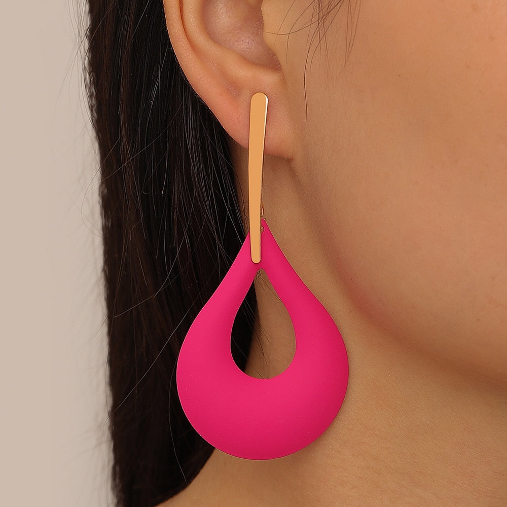 Dyvella - Vibrant Lightweight Color Drop Statement Earrings