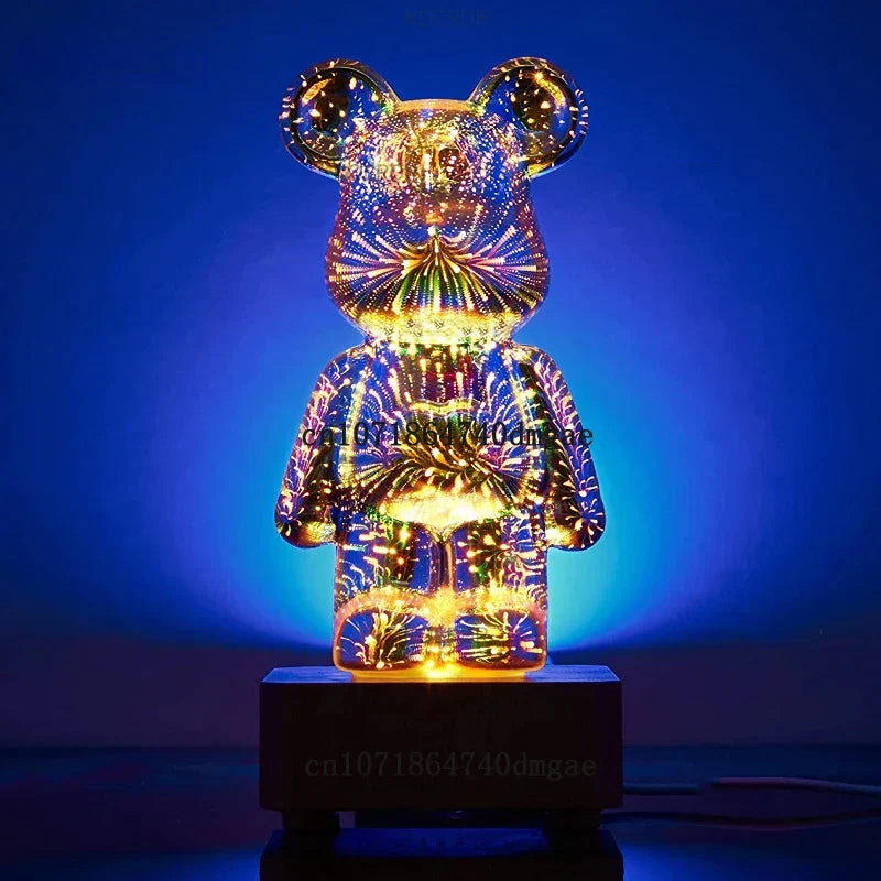 StarBear - Enchanting 3D Fireworks Effect Bear Lamp