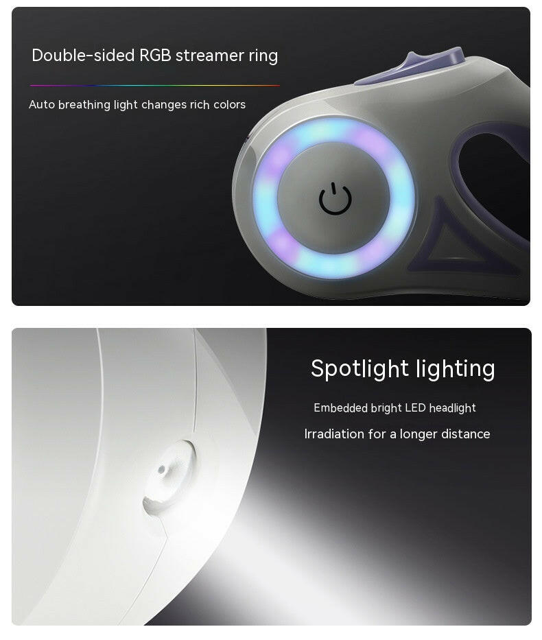 Hordane - Built-In LED Retractable Dog Leash