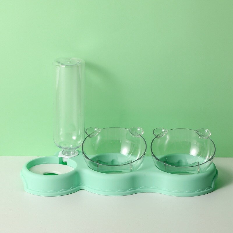KarlFeast - Stylish 3-in-1 Pet Feeder Bowl