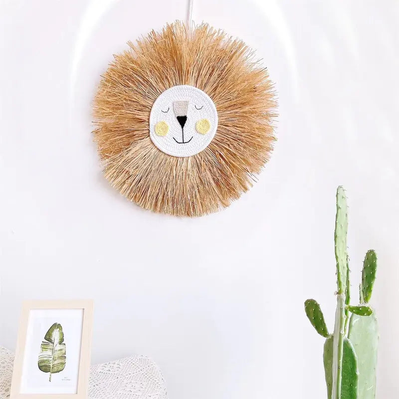 CuteWall Art - Cute Rattan Animal Wall Decor for the Nursery