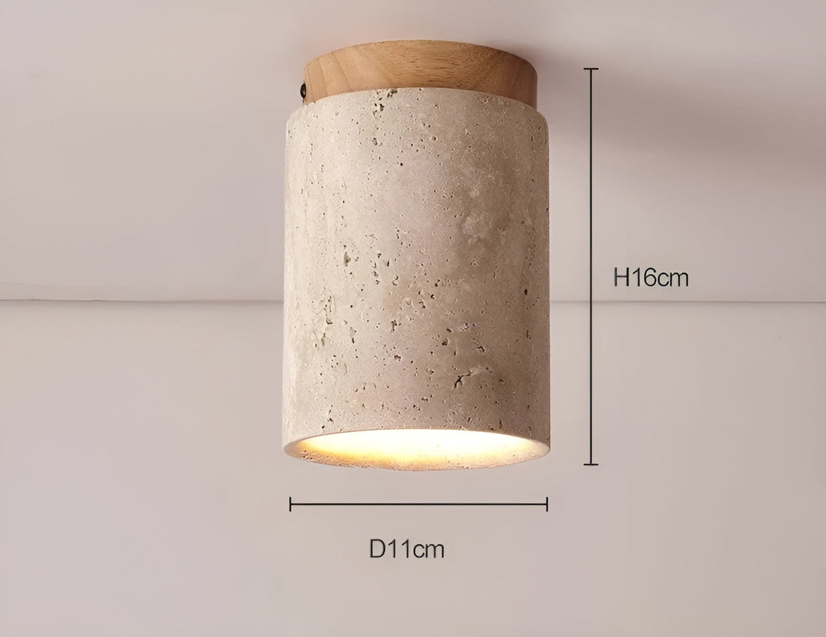 ReelMarsh - Natural Travertine LED Ceiling Light